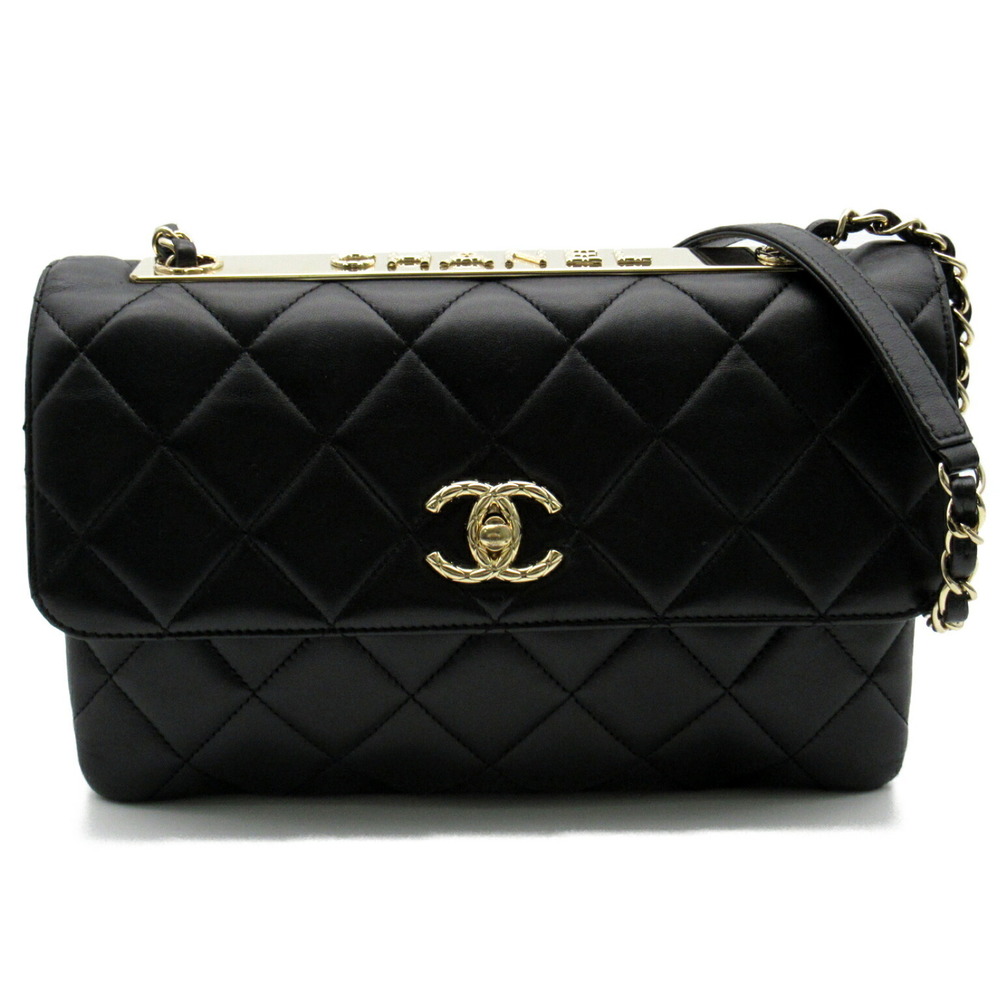 Chanel Trendy CC Chain Shoulder Lambskin Black